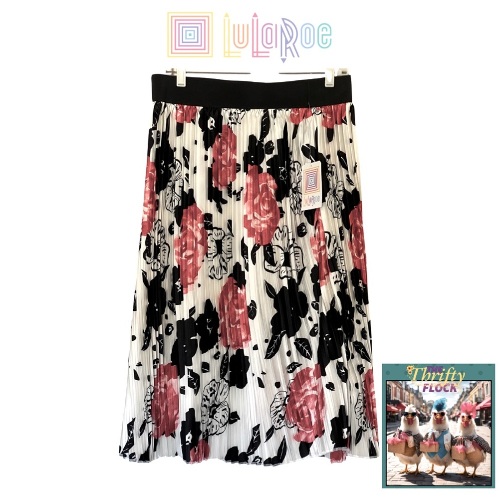 NWT LuLaRoe Jill Skirt, Pleated,Elegant A-Line,Flowing, High-Waisted, Size Med